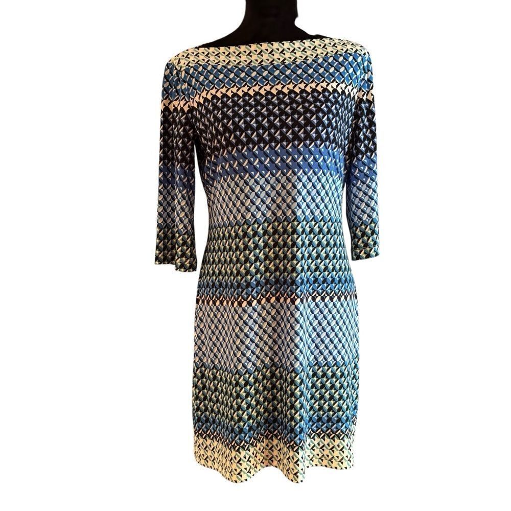 Donna Morgan Geometric Patterned Stretch Midi in Ladies Size 10